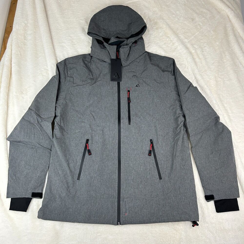 Apricoat Men's Jacket in Dark Gray with Removable Hood Size XL